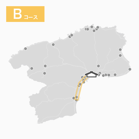 Bコース（飯田・上戸・宝立方面）