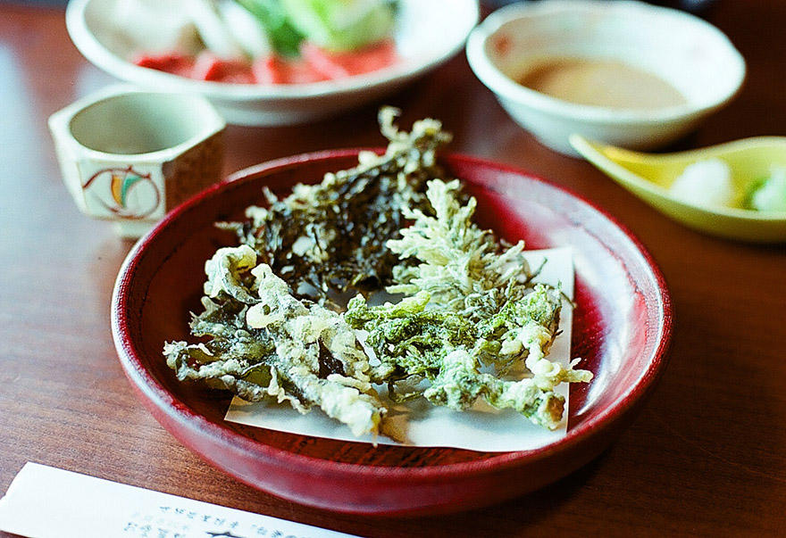 磯の香りを閉じ込めた見た目も華やかな天ぷら